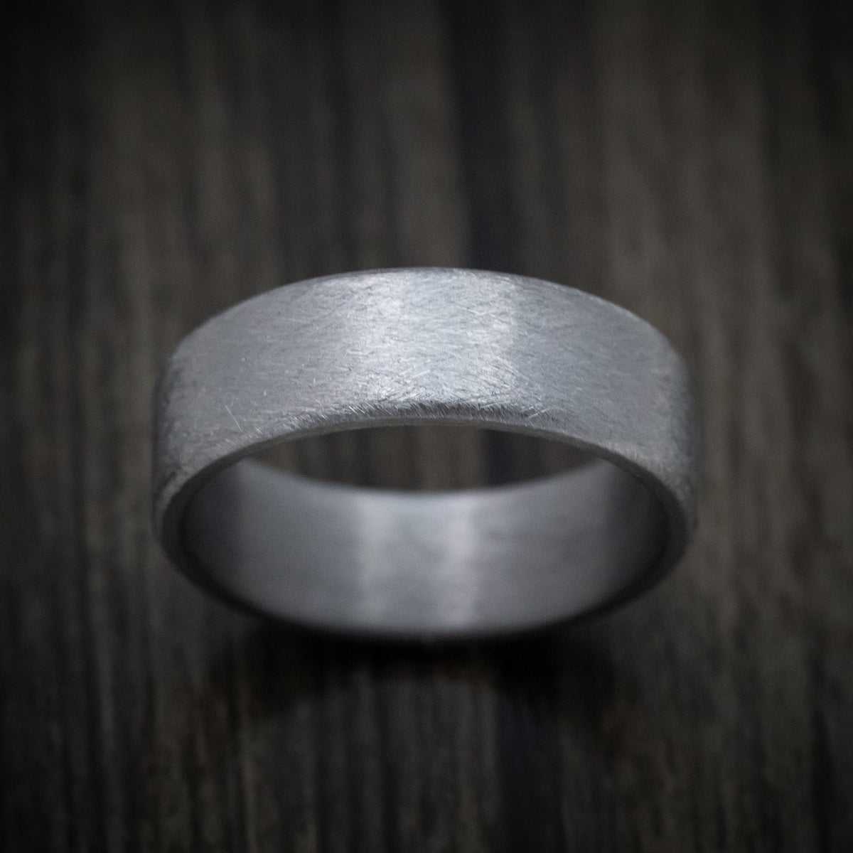Ember XIV - Tantalum Band with Distressed Finish Men's Wedding Ring - view 2 - Nura Lab
