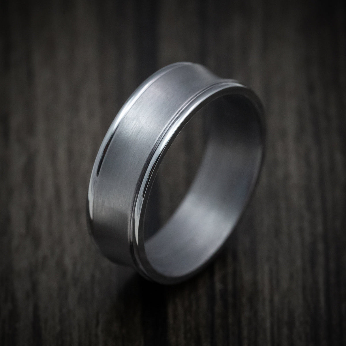 North XIV - Concave Tantalum Band with Satin Finish Men's Wedding Ring - view 4 - Nura Lab