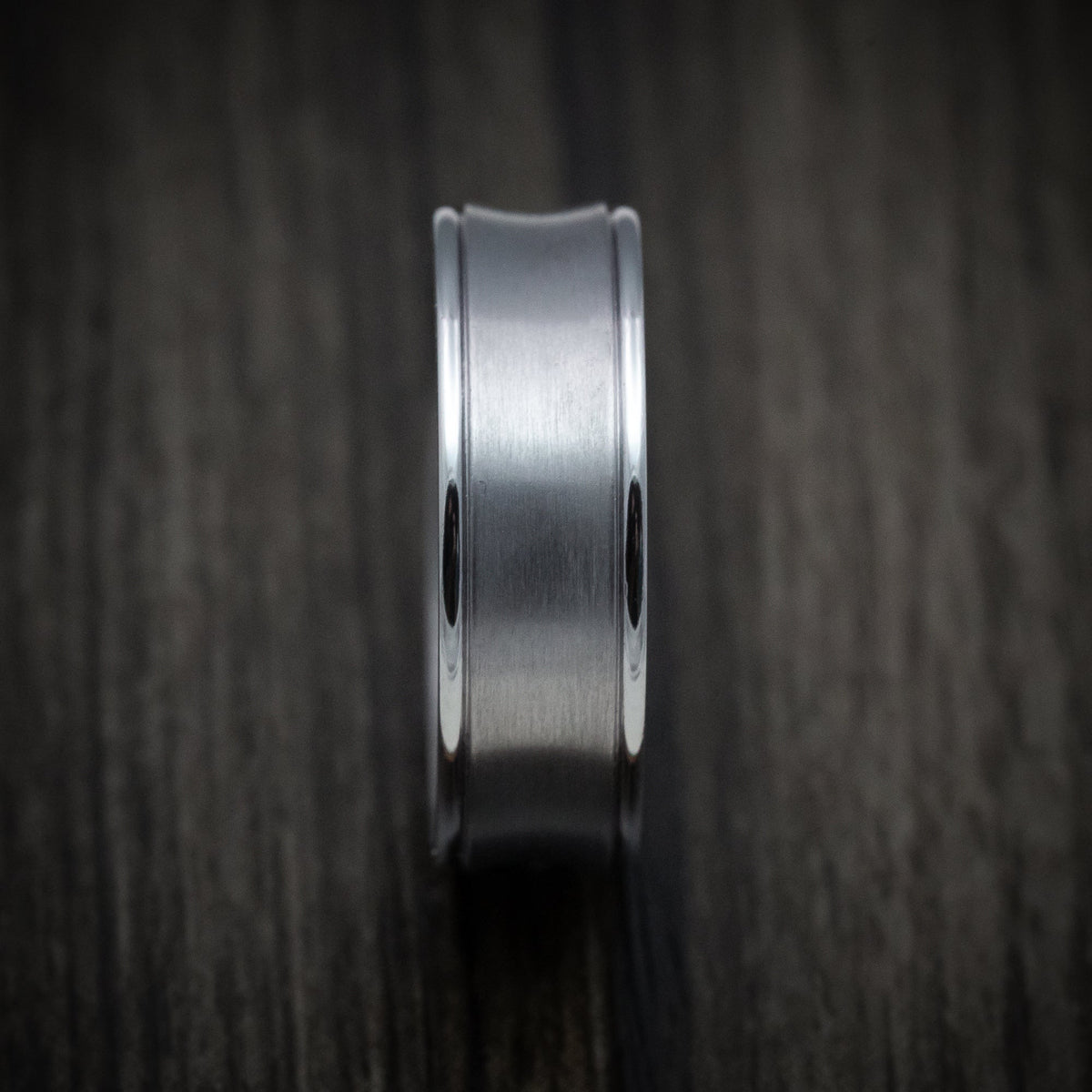 North XIV - Concave Tantalum Band with Satin Finish Men's Wedding Ring - view 3 - Nura Lab