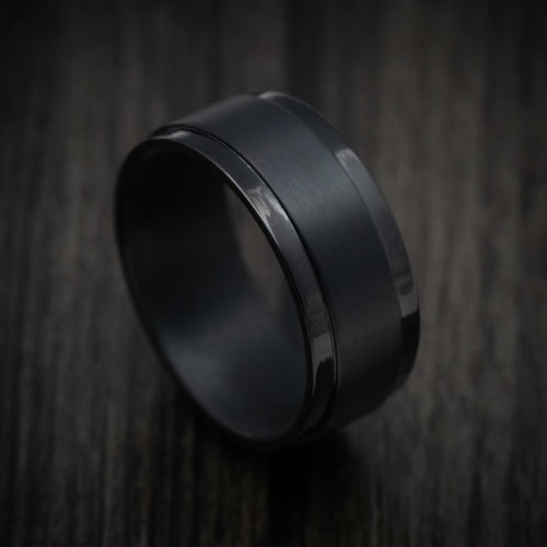 Dusk XIII - Black Tantalum Band with Satin Finish Men's Wedding Ring - Nura Lab