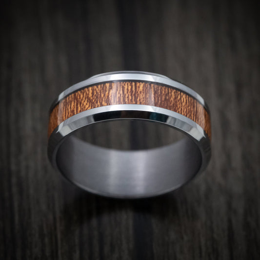 Storm XIII - Tantalum Band with Wood Inlay Men's Wedding Ring - view 2 - Nura Lab
