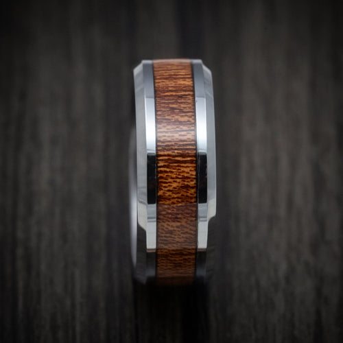 Storm XIII - Tantalum Band with Wood Inlay Men's Wedding Ring - view 3 - Nura Lab
