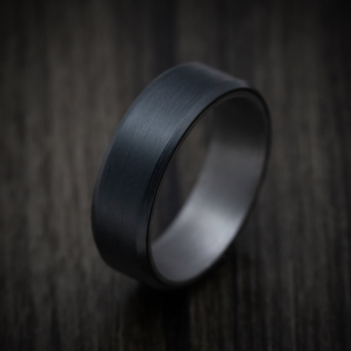 Griffin XIII - Carbon Fiber Band with Tantalum Sleeve Men's Wedding Ring - view 4 - Nura Lab