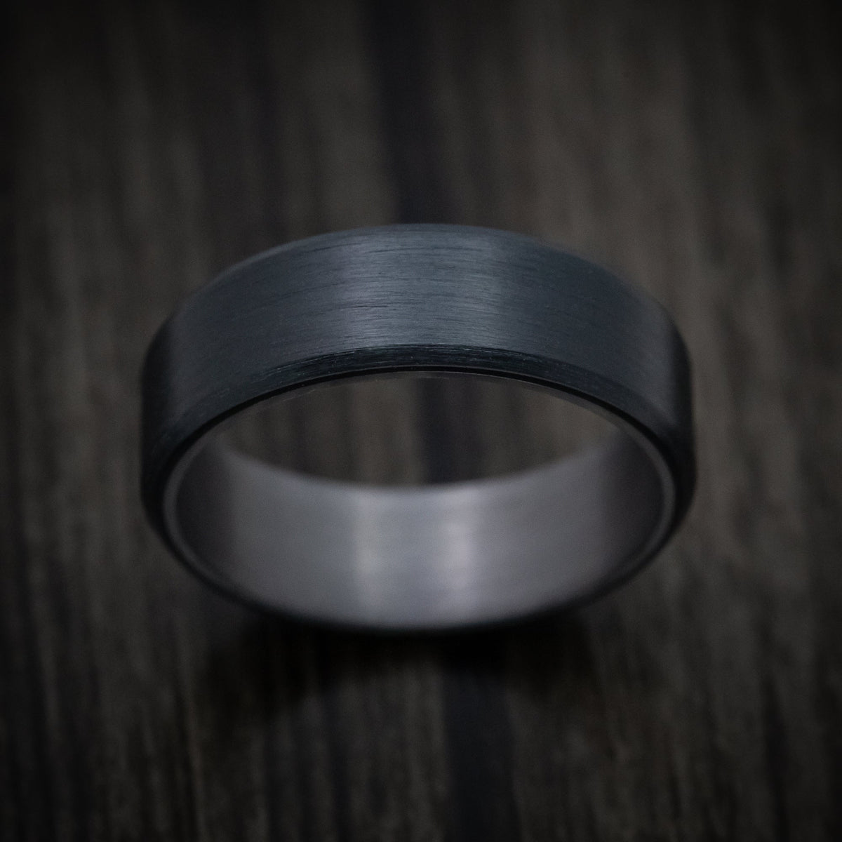 Griffin XIII - Carbon Fiber Band with Tantalum Sleeve Men's Wedding Ring - view 2 - Nura Lab