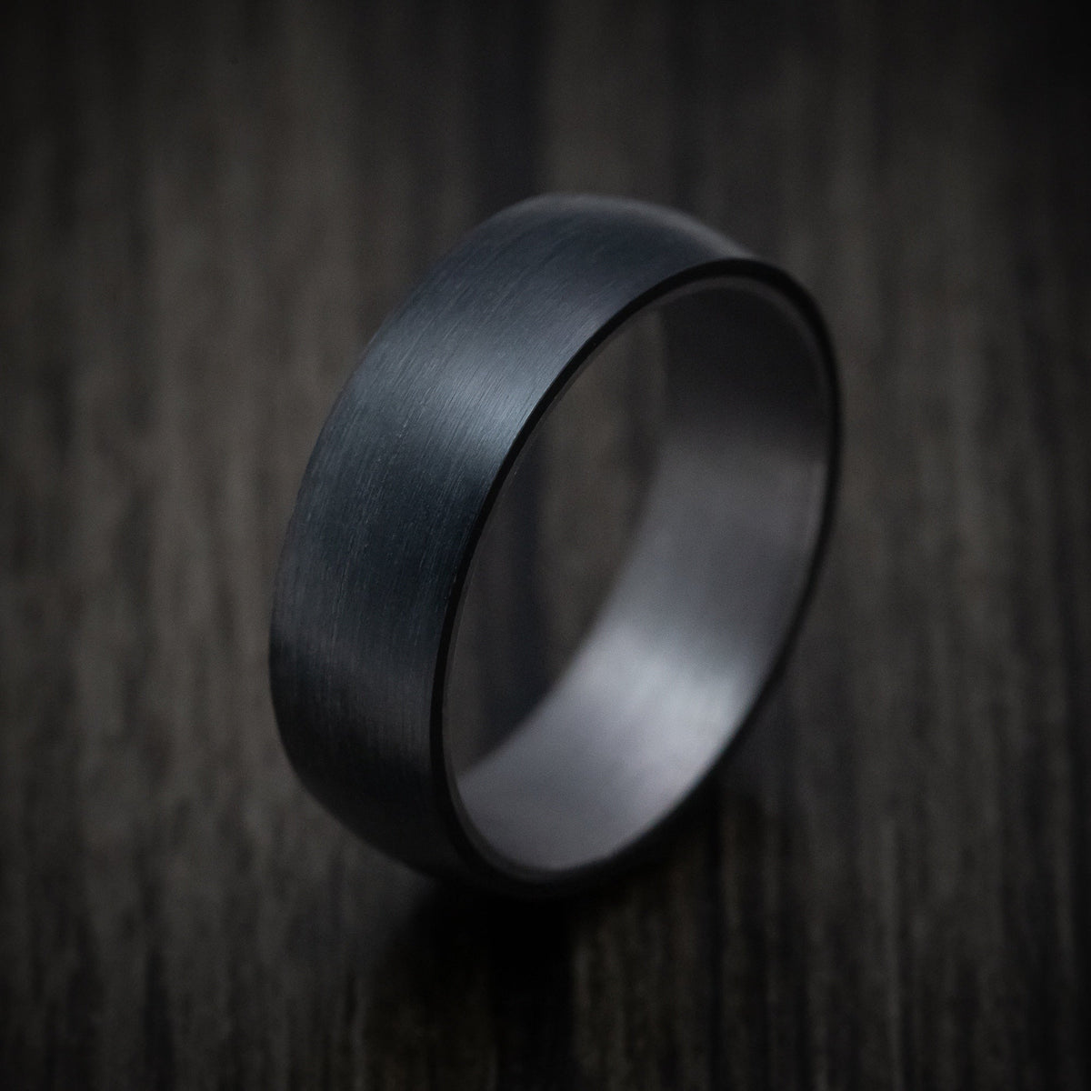 Obsidian XIV - Carbon Fiber Band with Tantalum Sleeve Men's Wedding Ring - view 4 - Nura Lab