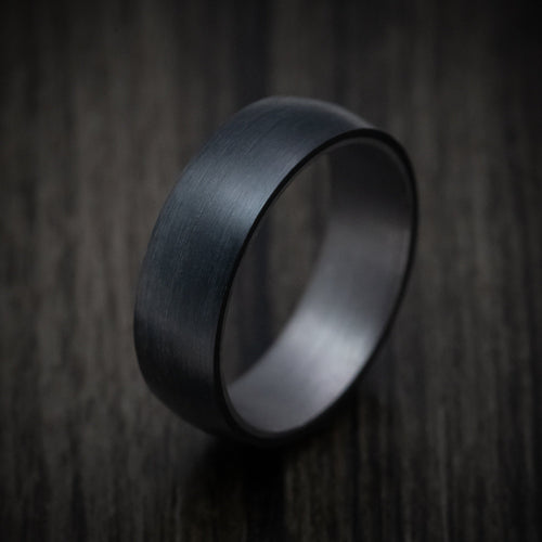 Obsidian XIV - Carbon Fiber Band with Tantalum Sleeve Men's Wedding Ring - view 4 - Nura Lab