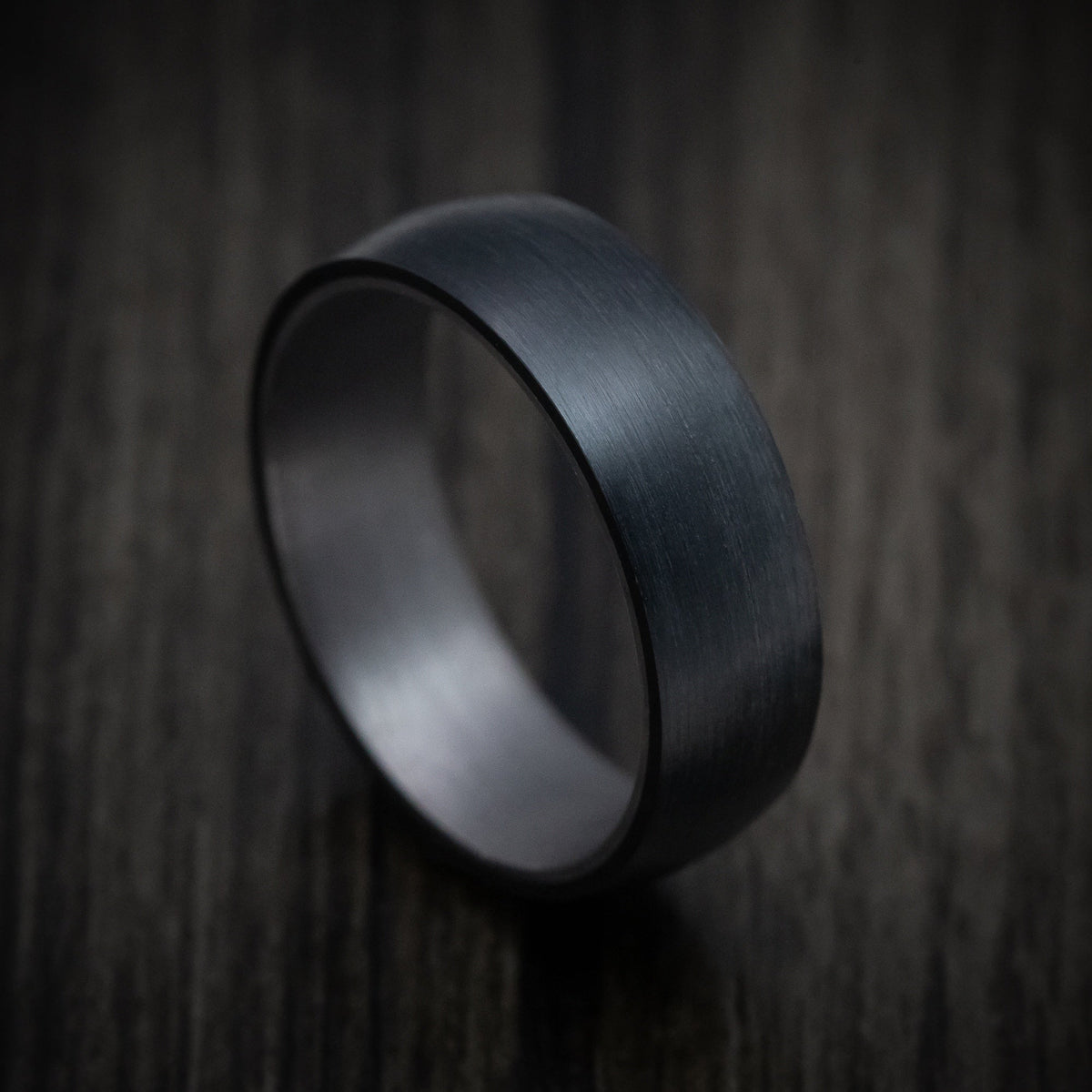 Obsidian XIV - Carbon Fiber Band with Tantalum Sleeve Men's Wedding Ring - Nura Lab