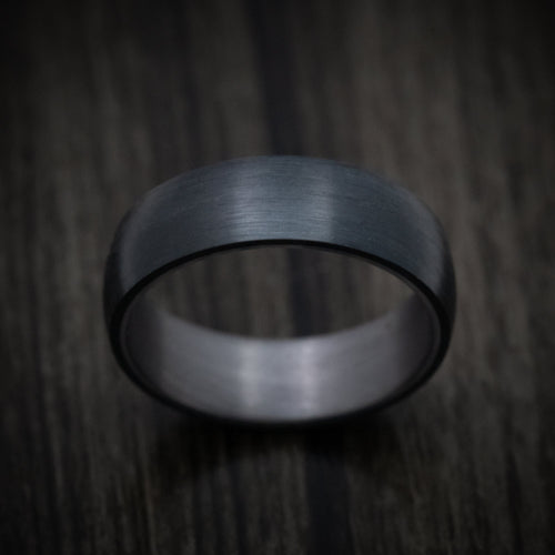 Obsidian XIV - Carbon Fiber Band with Tantalum Sleeve Men's Wedding Ring - view 2 - Nura Lab