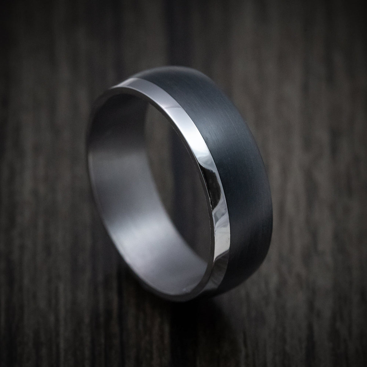 Summit XIV - Tantalum Band with Carbon Fiber Inlay Men's Wedding Ring - Nura Lab