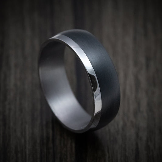 Summit XIV - Tantalum Band with Carbon Fiber Inlay Men's Wedding Ring - Nura Lab
