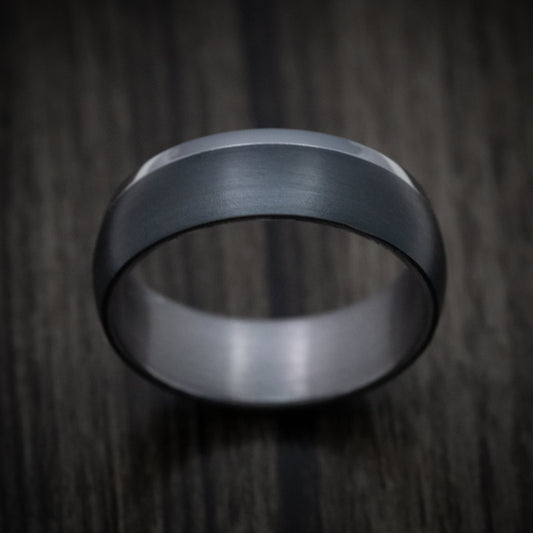 Summit XIV - Tantalum Band with Carbon Fiber Inlay Men's Wedding Ring - view 2 - Nura Lab