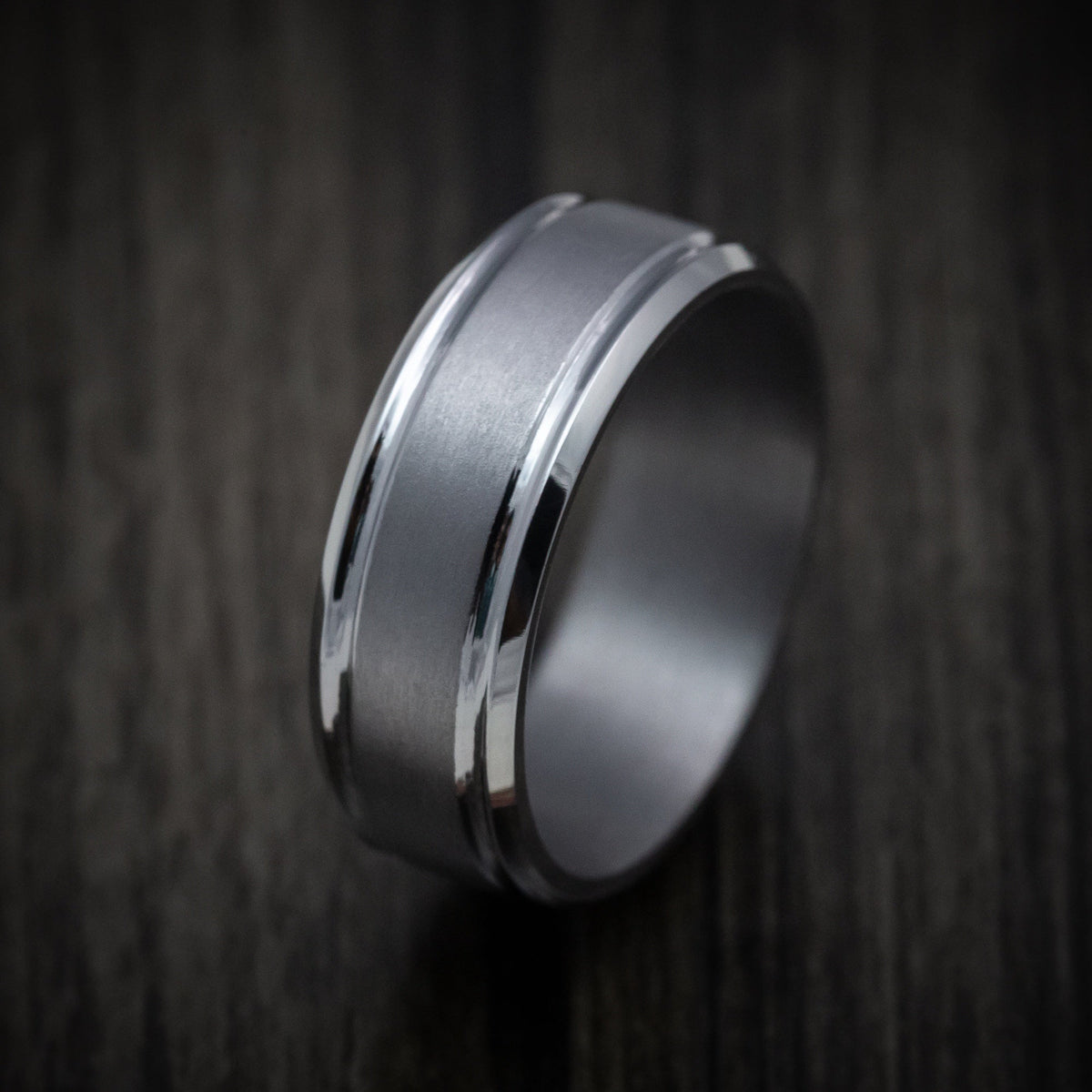 Waitakere XIII - Tantalum Band with Satin Finish Men's Wedding Ring - view 4 - Nura Lab