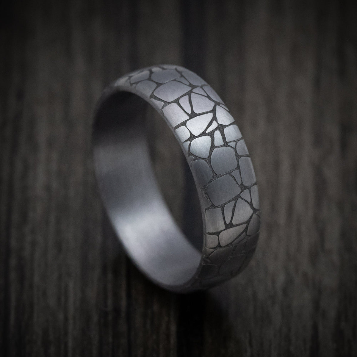 Forge XIV - Tantalum Band with Organic Design Pattern Men's Wedding Ring - Nura Lab