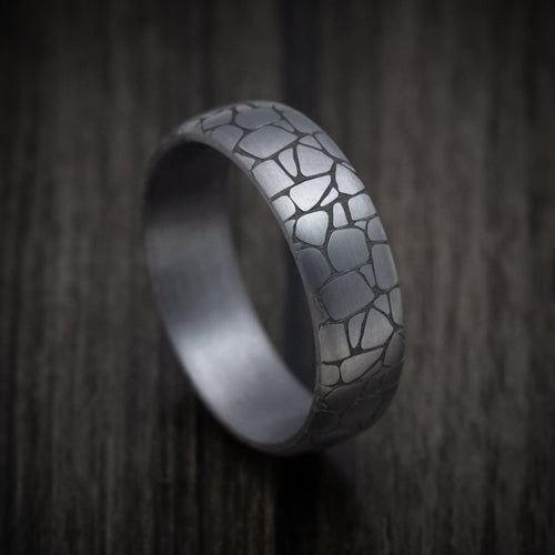 Forge XIV - Tantalum Band with Organic Design Pattern Men's Wedding Ring - Nura Lab