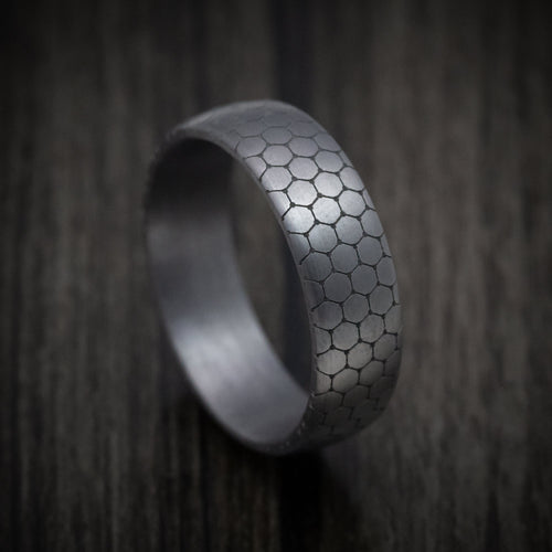 Pioneer XIII - Tantalum Band with Honeycomb Design Pattern Men's Wedding Ring - Nura Lab