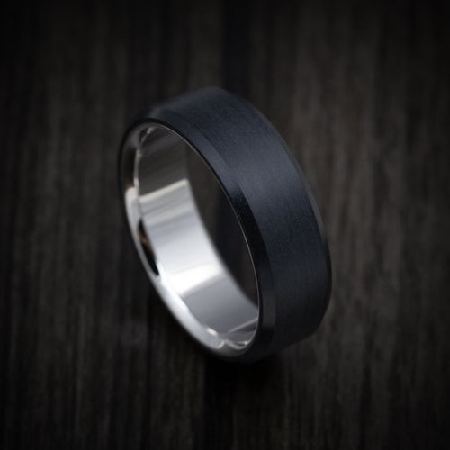 Summit XV - Carbon Fiber Men's Wedding Ring with 14K Gold Sleeve - Nura Lab