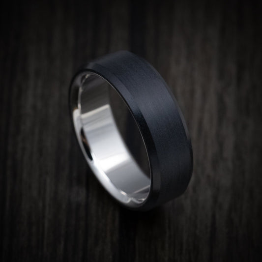 Summit XV - Carbon Fiber Men's Wedding Ring with 14K Gold Sleeve - Nura Lab