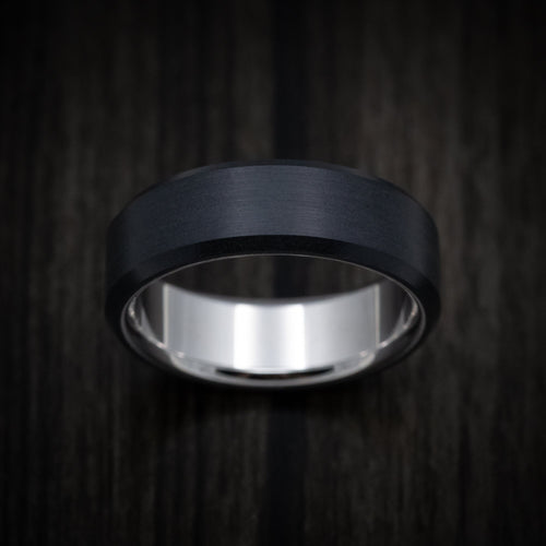 Summit XV - Carbon Fiber Men's Wedding Ring with 14K Gold Sleeve - view 2 - Nura Lab