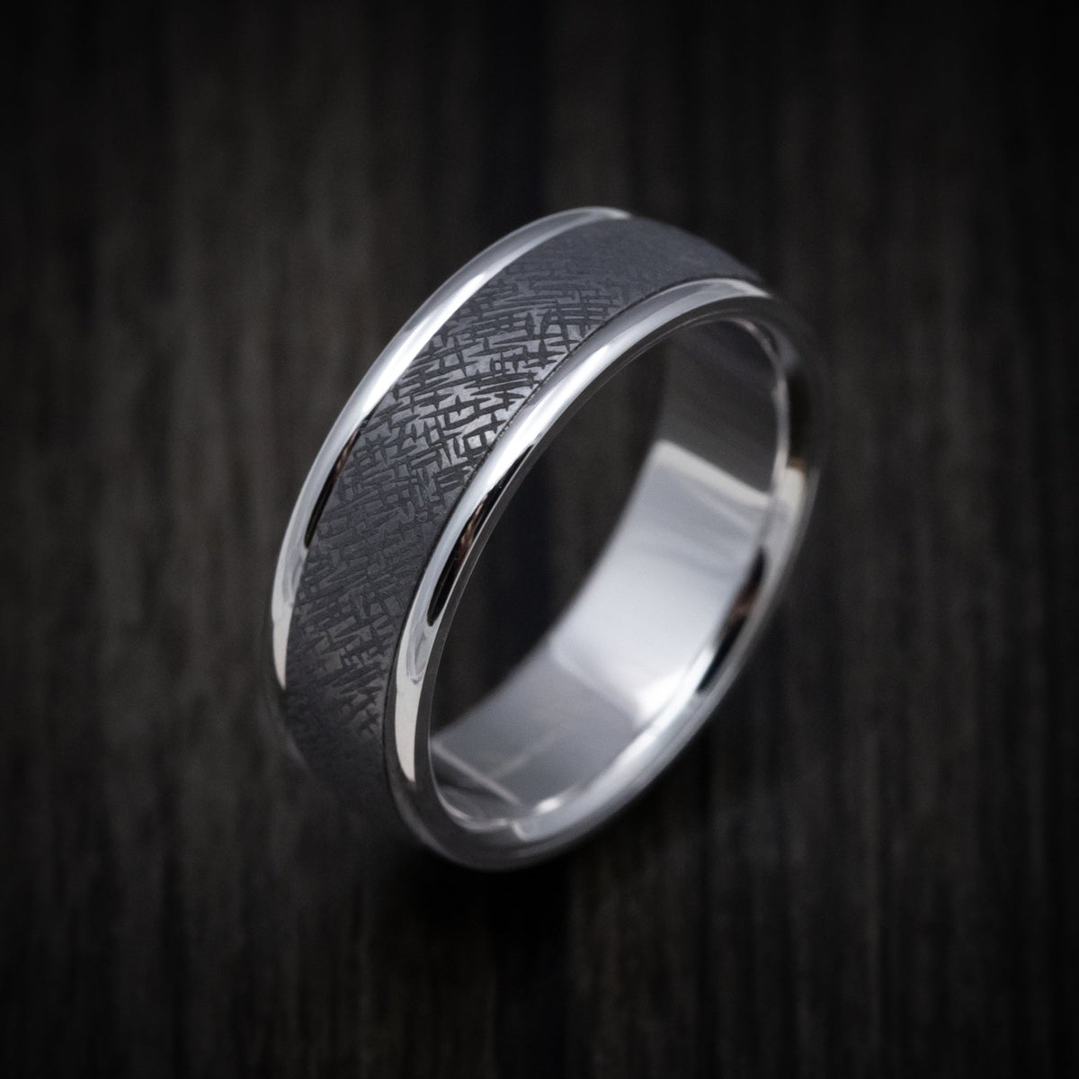 Heritage XIII - 14K Gold and Tantalum Men's Wedding Ring - view 3 - Nura Lab