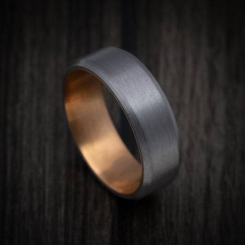 Aoraki XIII - Tantalum Men's Wedding Ring with 14K Gold Sleeve - Nura Lab