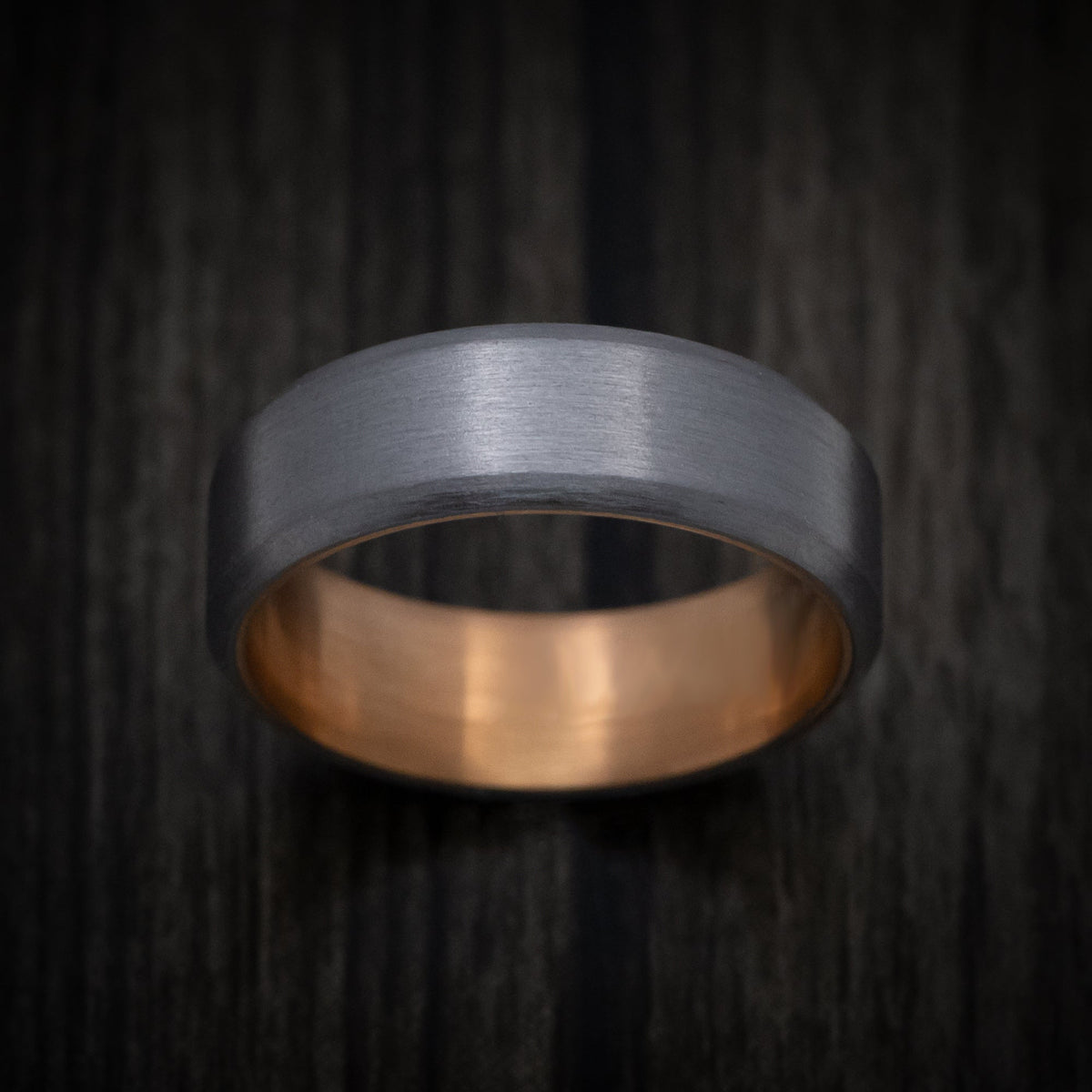 Aoraki XIII - Tantalum Men's Wedding Ring with 14K Gold Sleeve - view 2 - Nura Lab