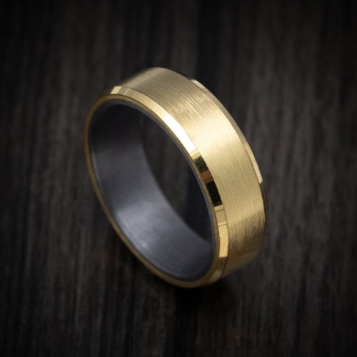 Southern Cross XIII - 14K Yellow Gold Men's Wedding Ring with Tantalum Sleeve - Nura Lab