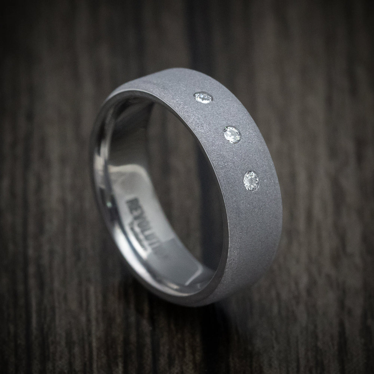 Admiral XIII - Tantalum Men's Wedding Ring with Diamonds - Nura Lab