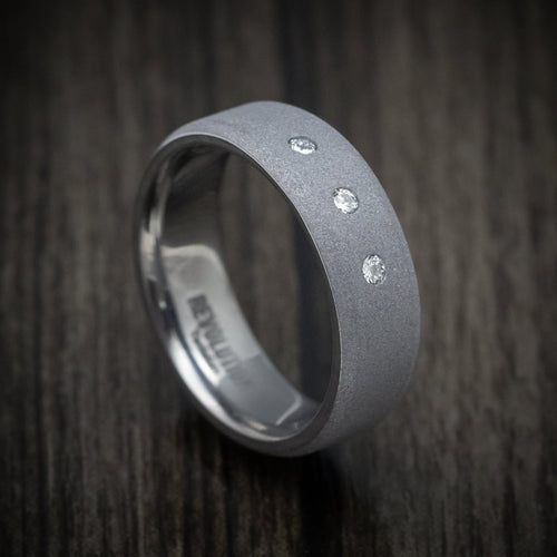 Admiral XIII - Tantalum Men's Wedding Ring with Diamonds - Nura Lab