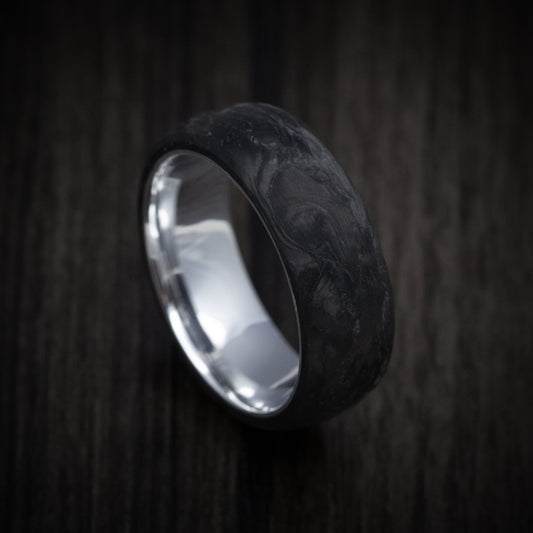 Southern Cross XIV - Forged Carbon Fiber Wedding Ring with Supercar Ron Wheel Sleeve - Choose Your Wheel - Nura Lab