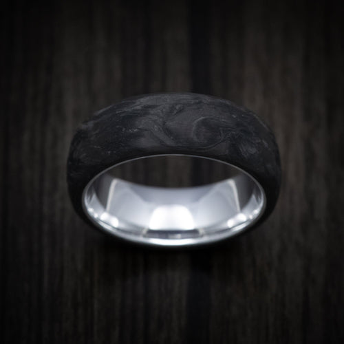 Southern Cross XIV - Forged Carbon Fiber Wedding Ring with Supercar Ron Wheel Sleeve - Choose Your Wheel - view 2 - Nura Lab