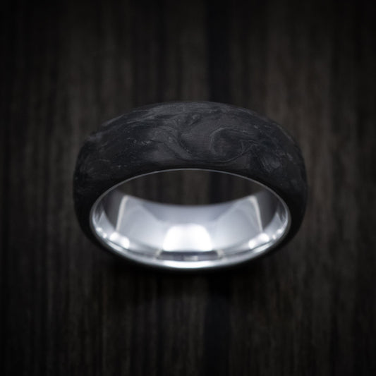 Southern Cross XIV - Forged Carbon Fiber Wedding Ring with Supercar Ron Wheel Sleeve - Choose Your Wheel - view 2 - Nura Lab