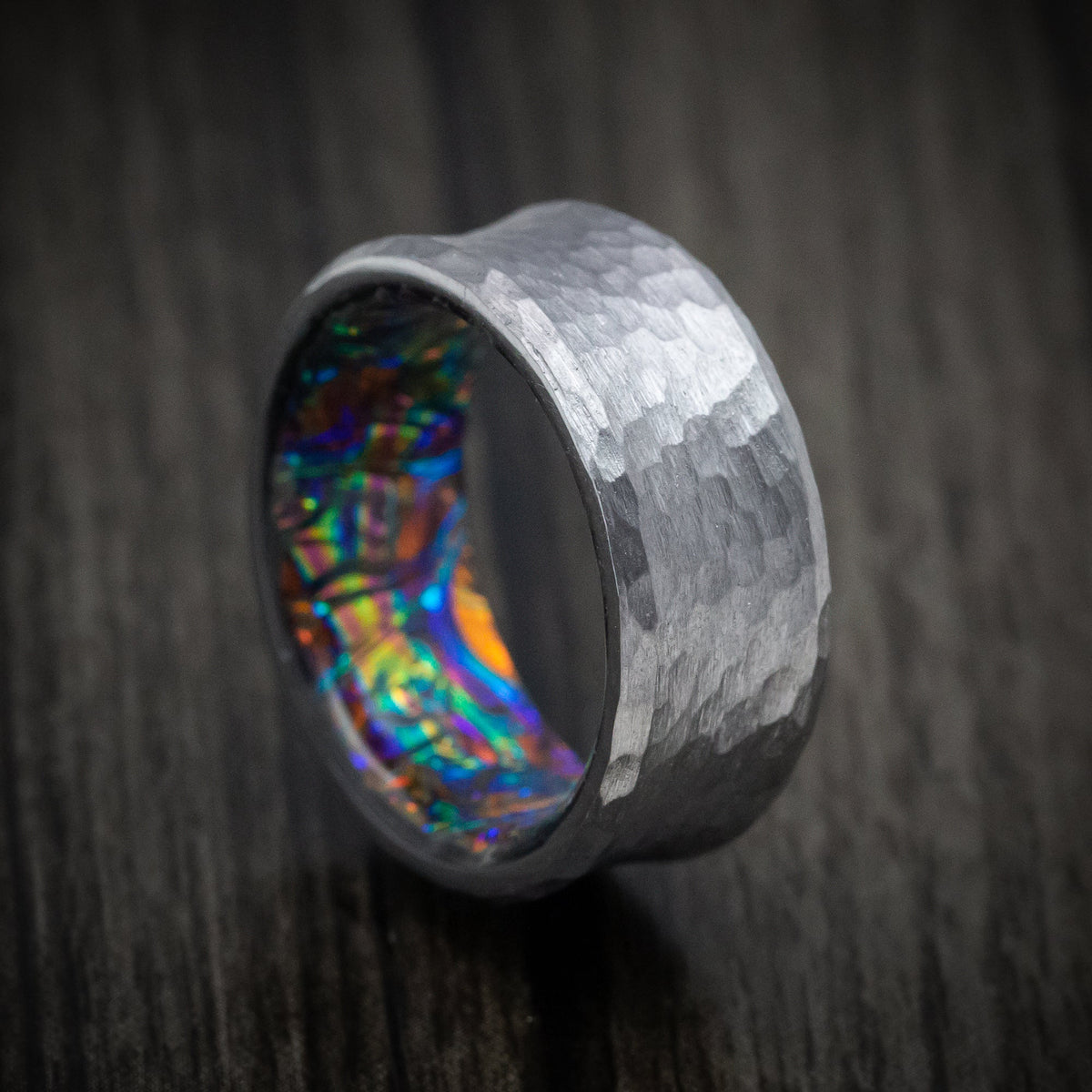 Solstice XIII - Tantalum and Dichrolam Sleeve Men's Wedding Ring Band - Nura Lab