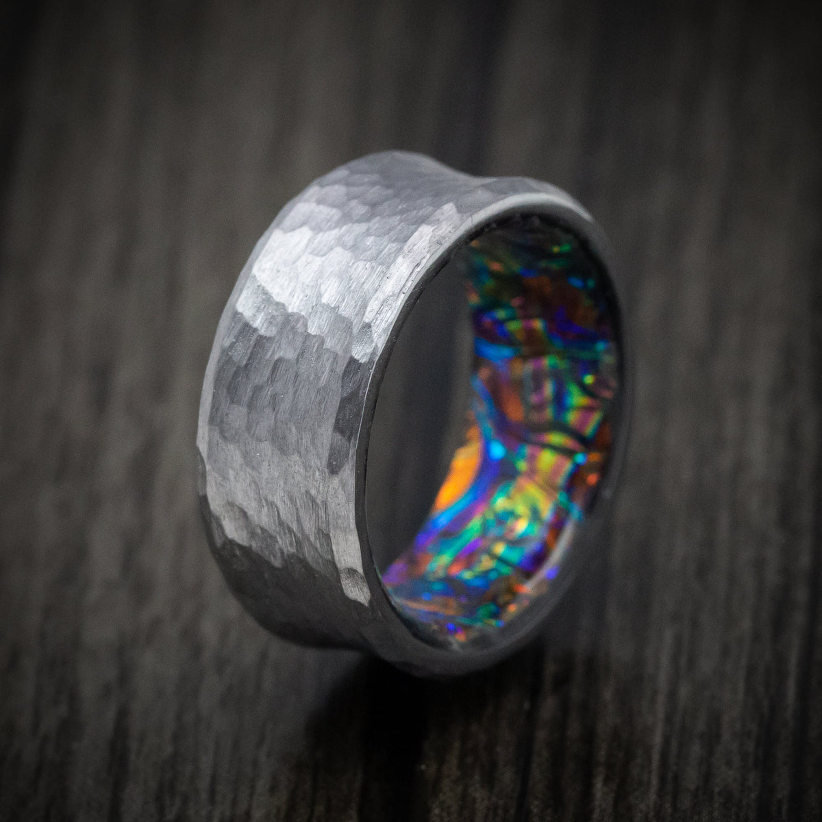 Solstice XIII - Tantalum and Dichrolam Sleeve Men's Wedding Ring Band - view 4 - Nura Lab