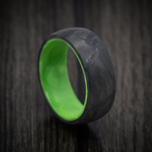 Glacier XV - Forged Carbon Fiber and Juma Sleeve Men's Wedding Ring Band - Nura Lab