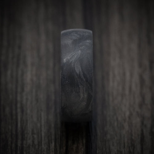 Glacier XV - Forged Carbon Fiber and Juma Sleeve Men's Wedding Ring Band - view 3 - Nura Lab
