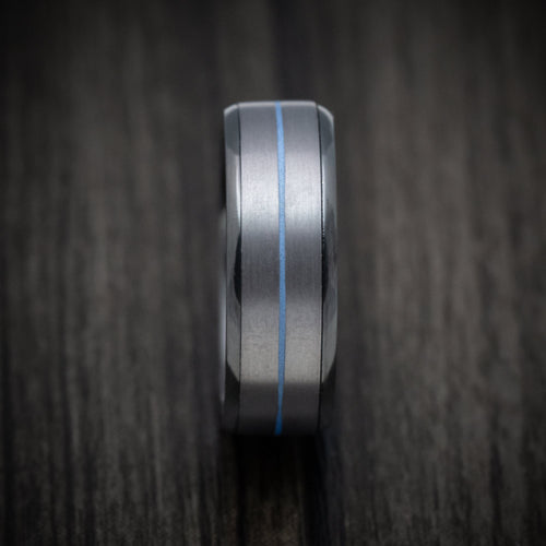 Stronghold VI - Black Titanium or Black Zirconium Custom Men's Wedding Ring with Tantalum and Cerakote Inlays - view 3 - Nura Lab