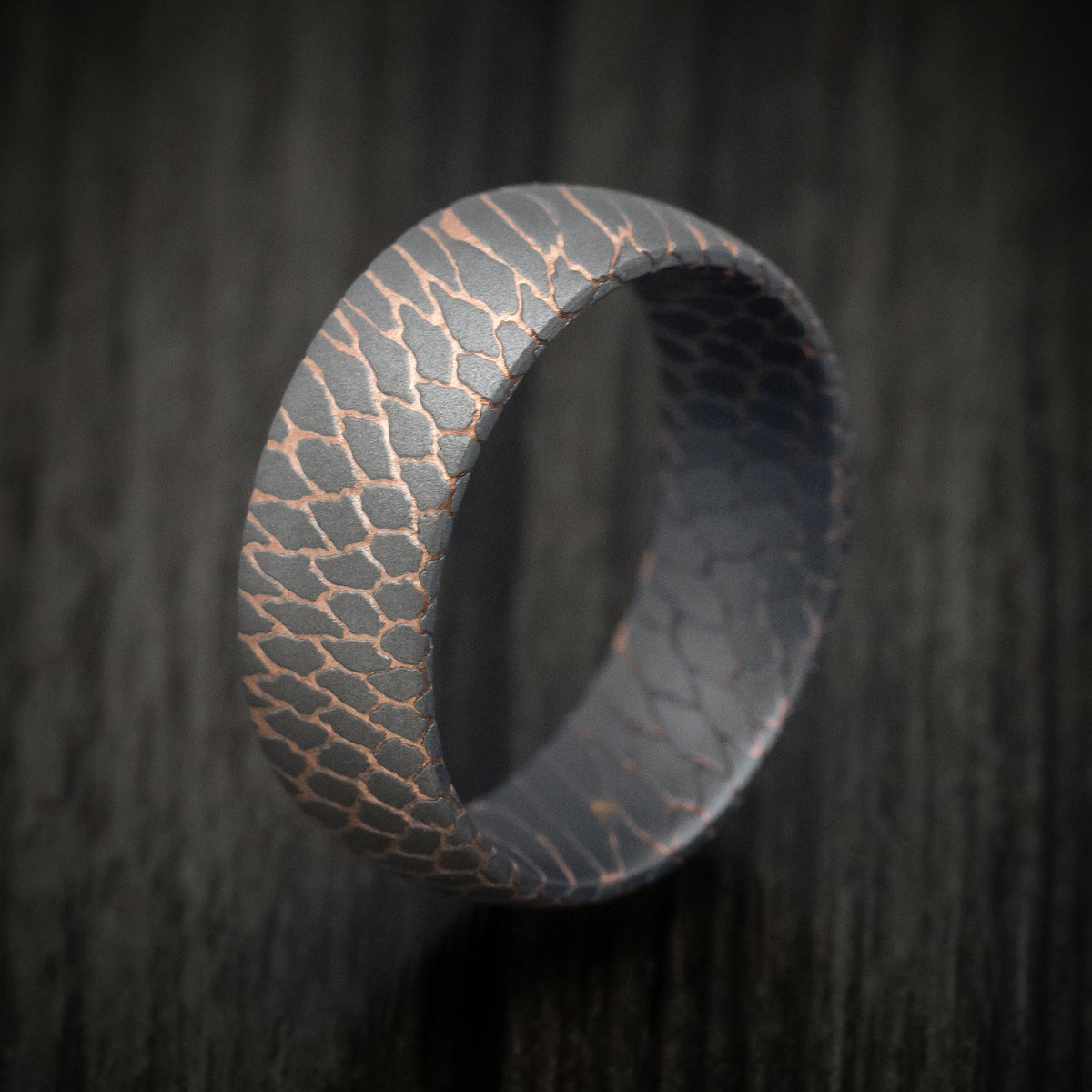 Stronghold V - Superconductor Men's Wedding Ring Titanium-Niobium And Copper Band - view 4 - Nura Lab