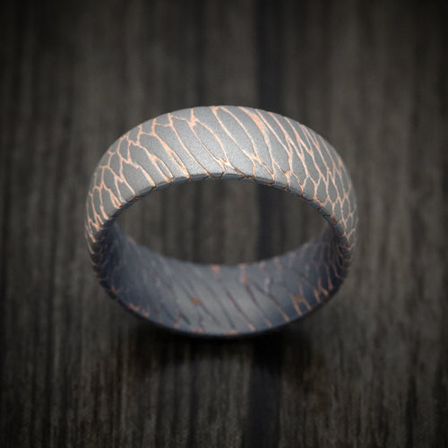 Stronghold V - Superconductor Men's Wedding Ring Titanium-Niobium And Copper Band - view 2 - Nura Lab