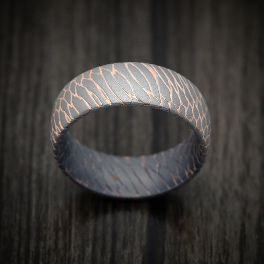 Stronghold V - Superconductor Men's Wedding Ring Titanium-Niobium And Copper Band - view 2 - Nura Lab
