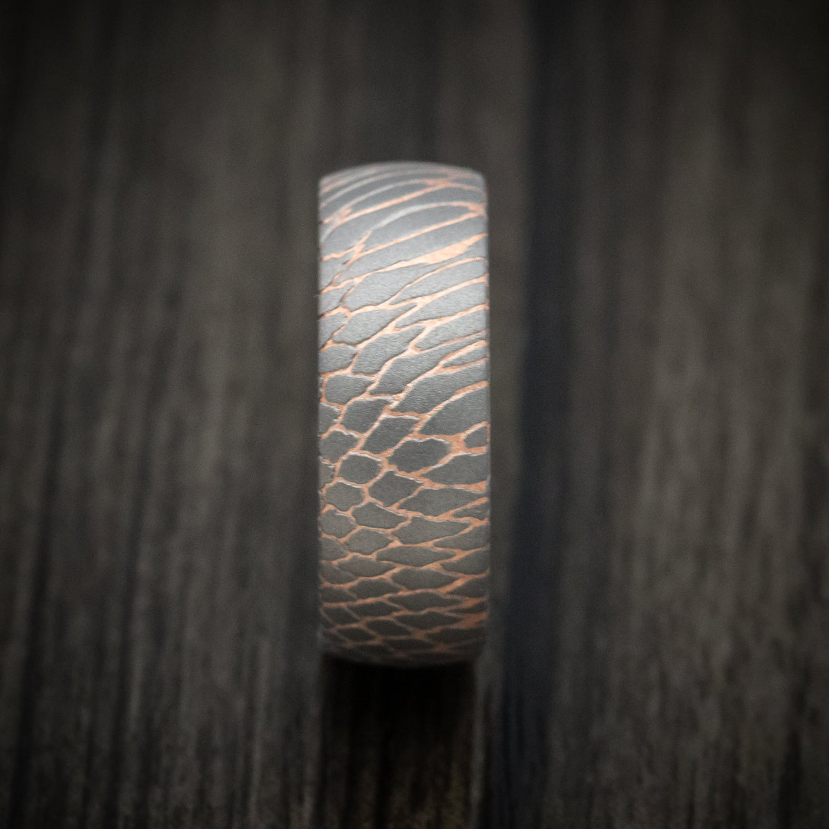 Stronghold V - Superconductor Men's Wedding Ring Titanium-Niobium And Copper Band - view 3 - Nura Lab