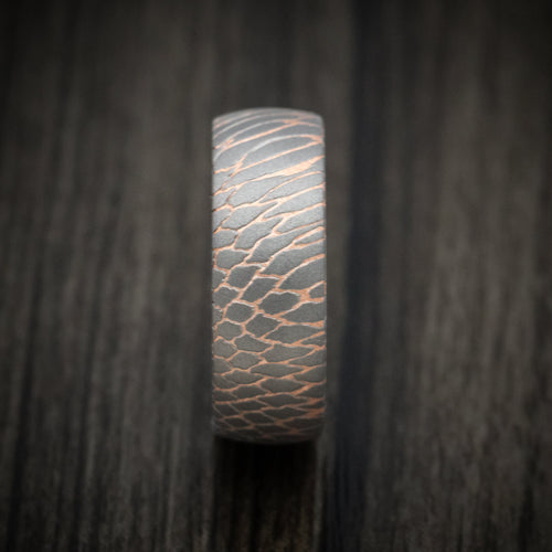Stronghold V - Superconductor Men's Wedding Ring Titanium-Niobium And Copper Band - view 3 - Nura Lab