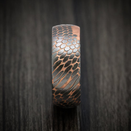 Echelon V - Darkened Superconductor Men's Wedding Ring Titanium-Niobium And Copper Band - view 3 - Nura Lab