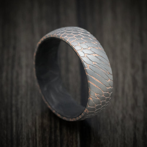 Obsidian XV - Superconductor Men's Wedding Ring with Forged Carbon Fiber Sleeve Band - Nura Lab