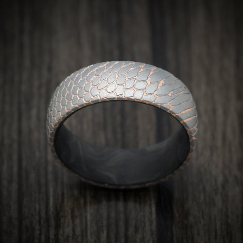 Obsidian XV - Superconductor Men's Wedding Ring with Forged Carbon Fiber Sleeve Band - view 2 - Nura Lab