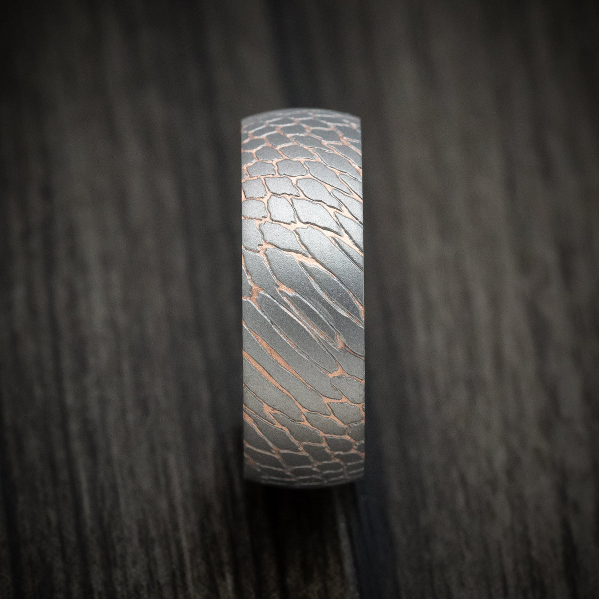 Obsidian XV - Superconductor Men's Wedding Ring with Forged Carbon Fiber Sleeve Band - view 3 - Nura Lab
