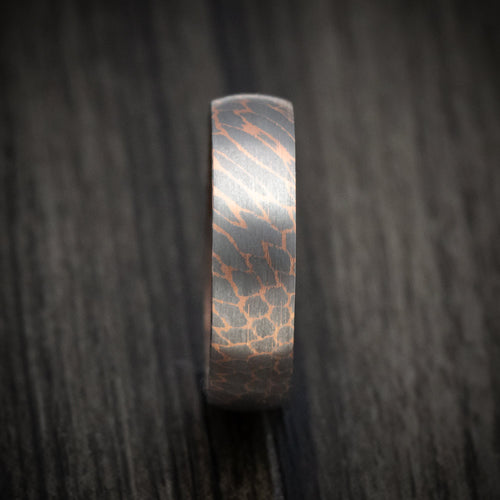 Citadel XII - Superconductor Men's Wedding Ring with Wood Sleeve Band - view 3 - Nura Lab