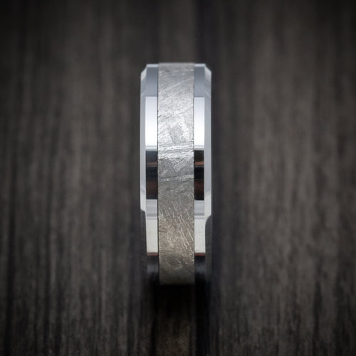 Slate XIV - Tantalum and Gibeon Meteorite Men's Wedding Ring Band - view 3 - Nura Lab