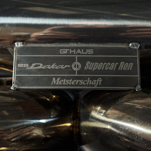 Coal XIII - Darkened Tantalum Wedding Ring with Supercar Ron Authentic Supercar Exhaust Inlay and Forged Carbon Fiber Sleeve - view 6 - Nura Lab