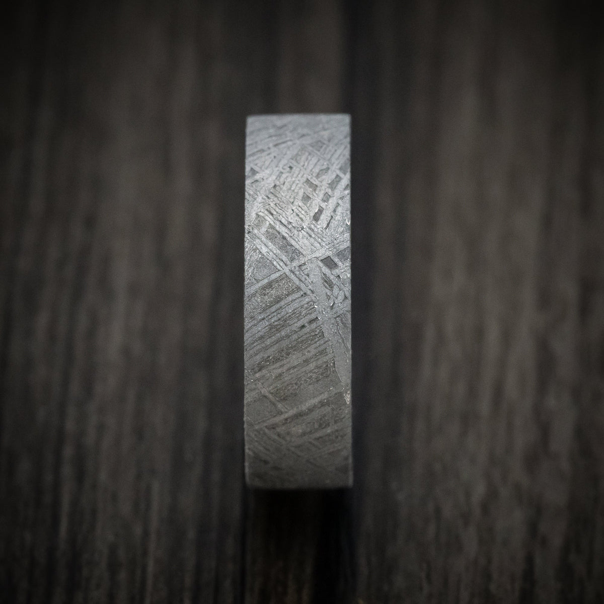 Coal XIV - Gibeon Meteorite Men's Wedding Ring with Forged Carbon Fiber Sleeve Band - view 3 - Nura Lab