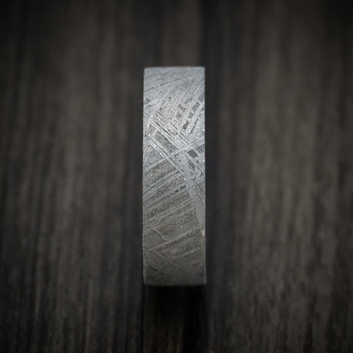 Coal XIV - Gibeon Meteorite Men's Wedding Ring with Forged Carbon Fiber Sleeve Band - view 3 - Nura Lab